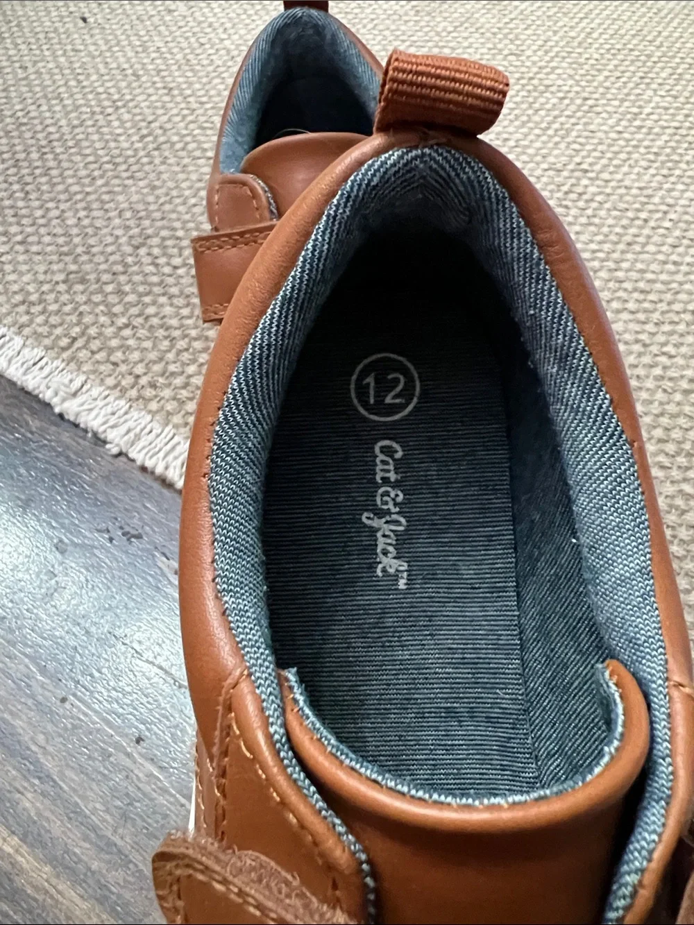Cat & Jack Brown Double-Strap Kids Sneakers